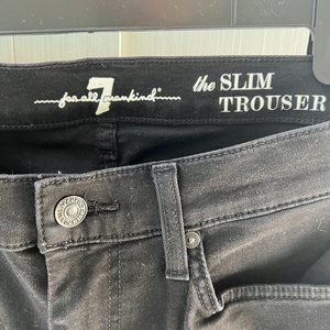 7 For All Mankind Slim Trouser Jean (Black)